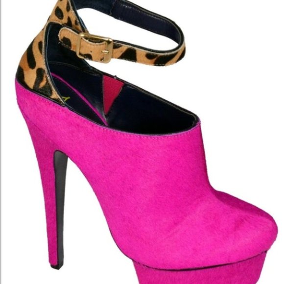 London Trash Wynne- Pink/Leopard Size 10 - Picture 6 of 8